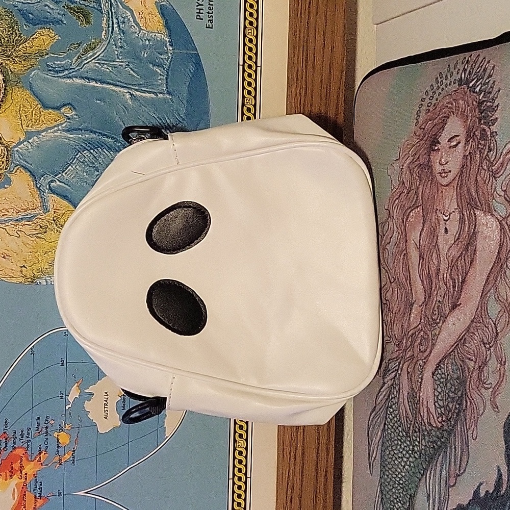 White ghost crossbody bag